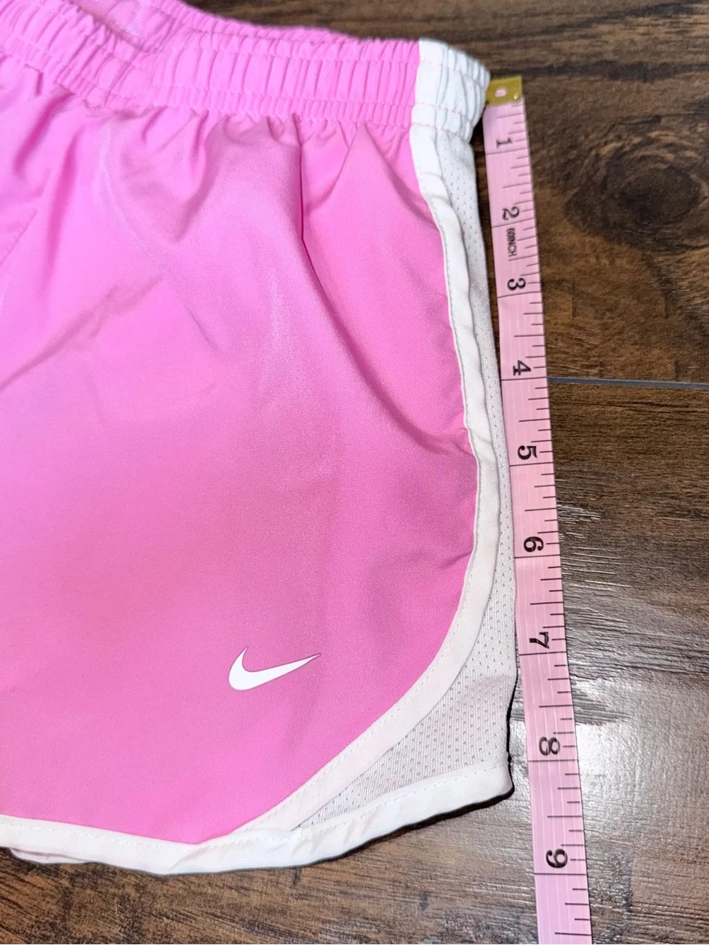 Nike Pink Athletic Shorts with White Trim